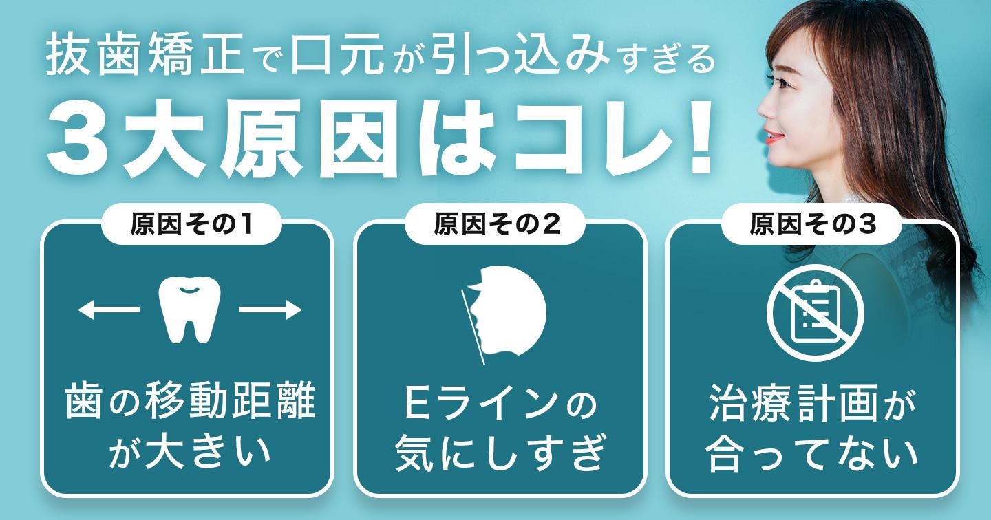 口元が引っ込みすぎる3大原因