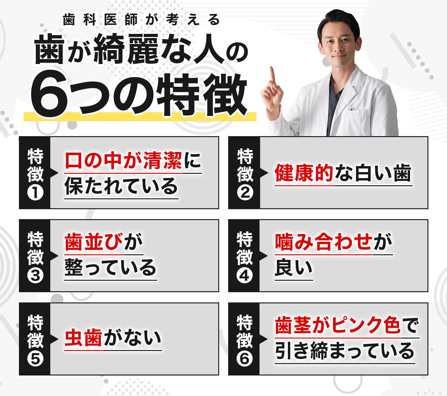 歯が綺麗な人の特徴6つ