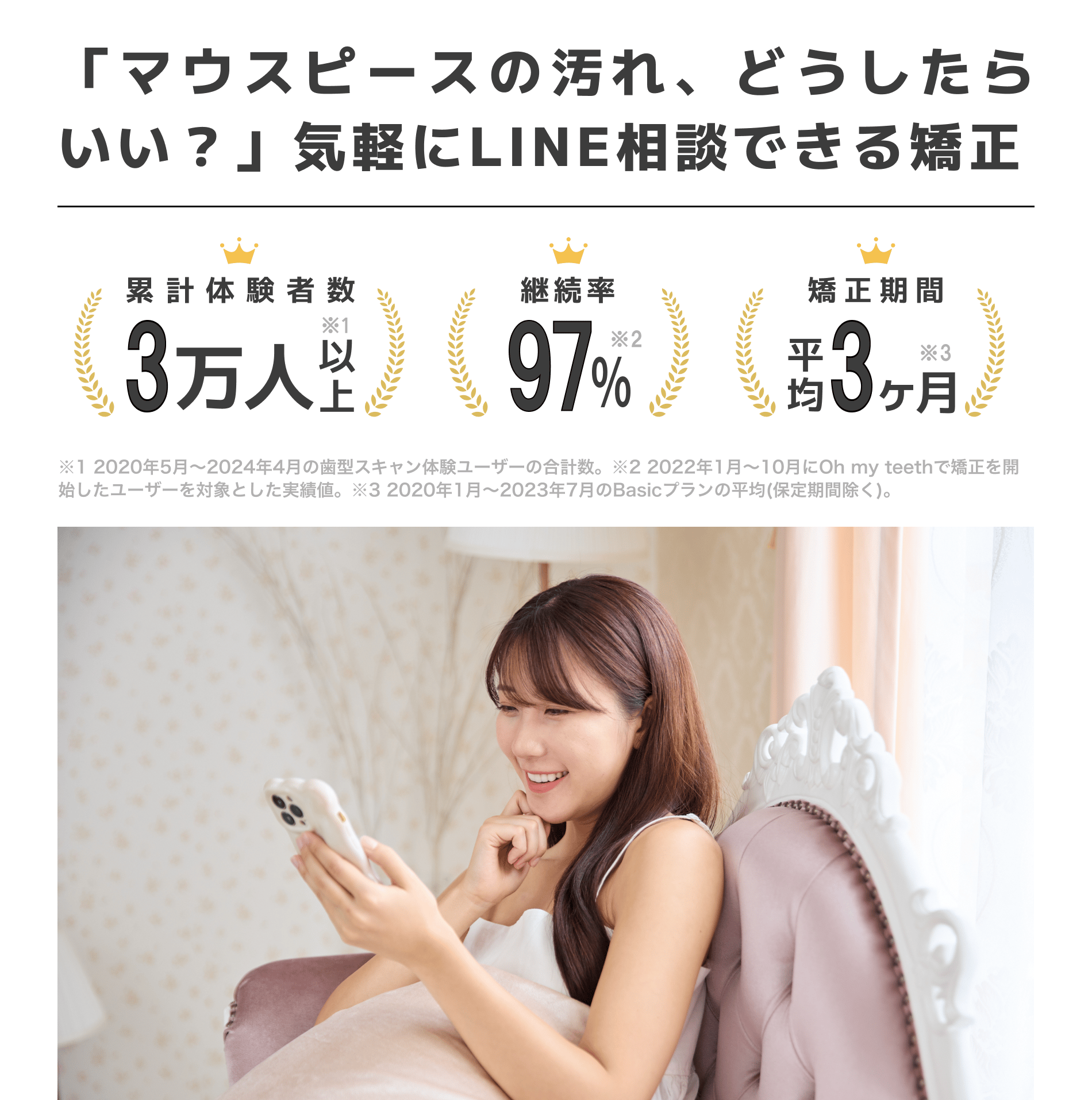 「マウスピースの汚れ、どうしたらいい？」気軽にLINEで相談できる矯正