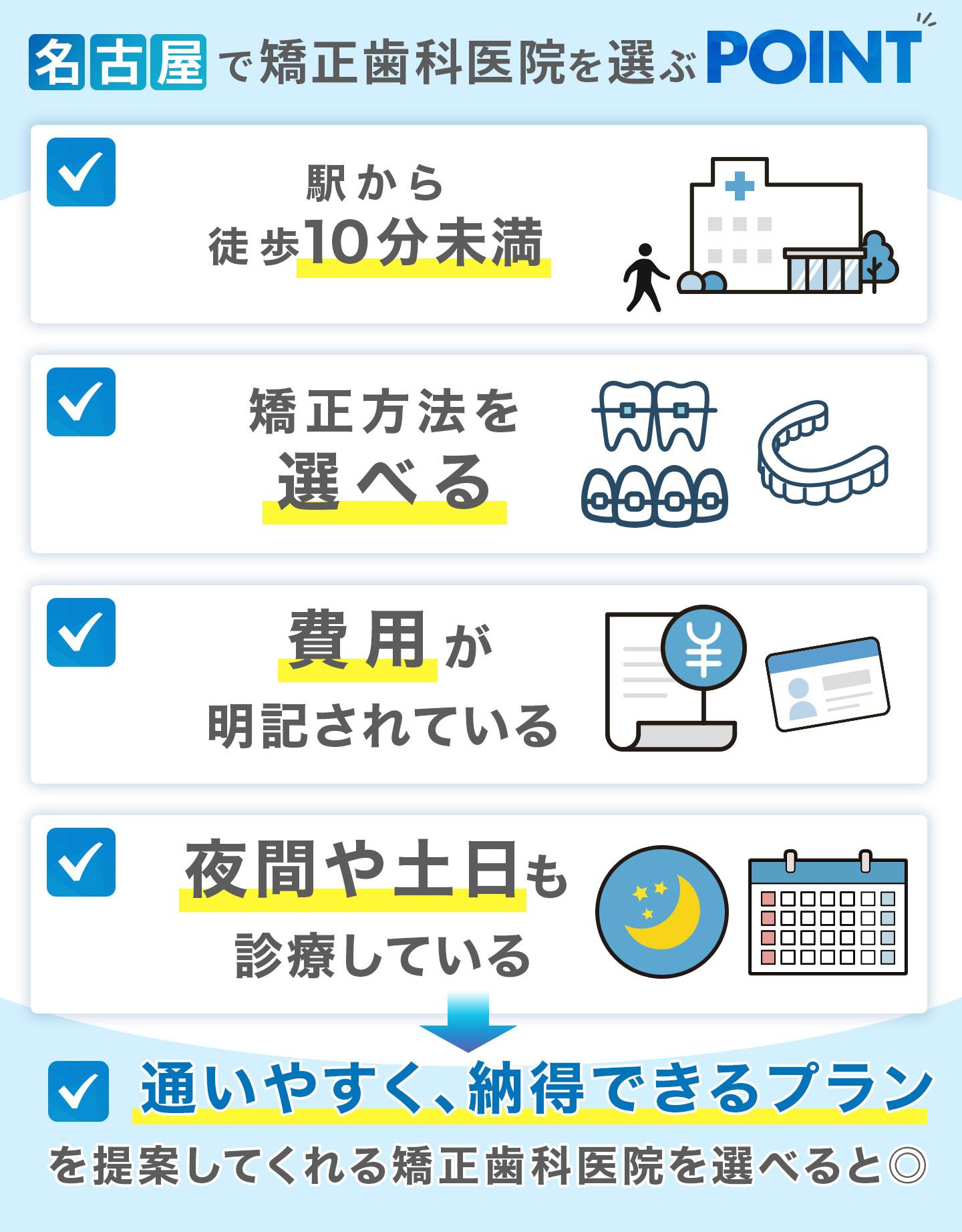 名古屋で矯正歯科を選ぶpoint
