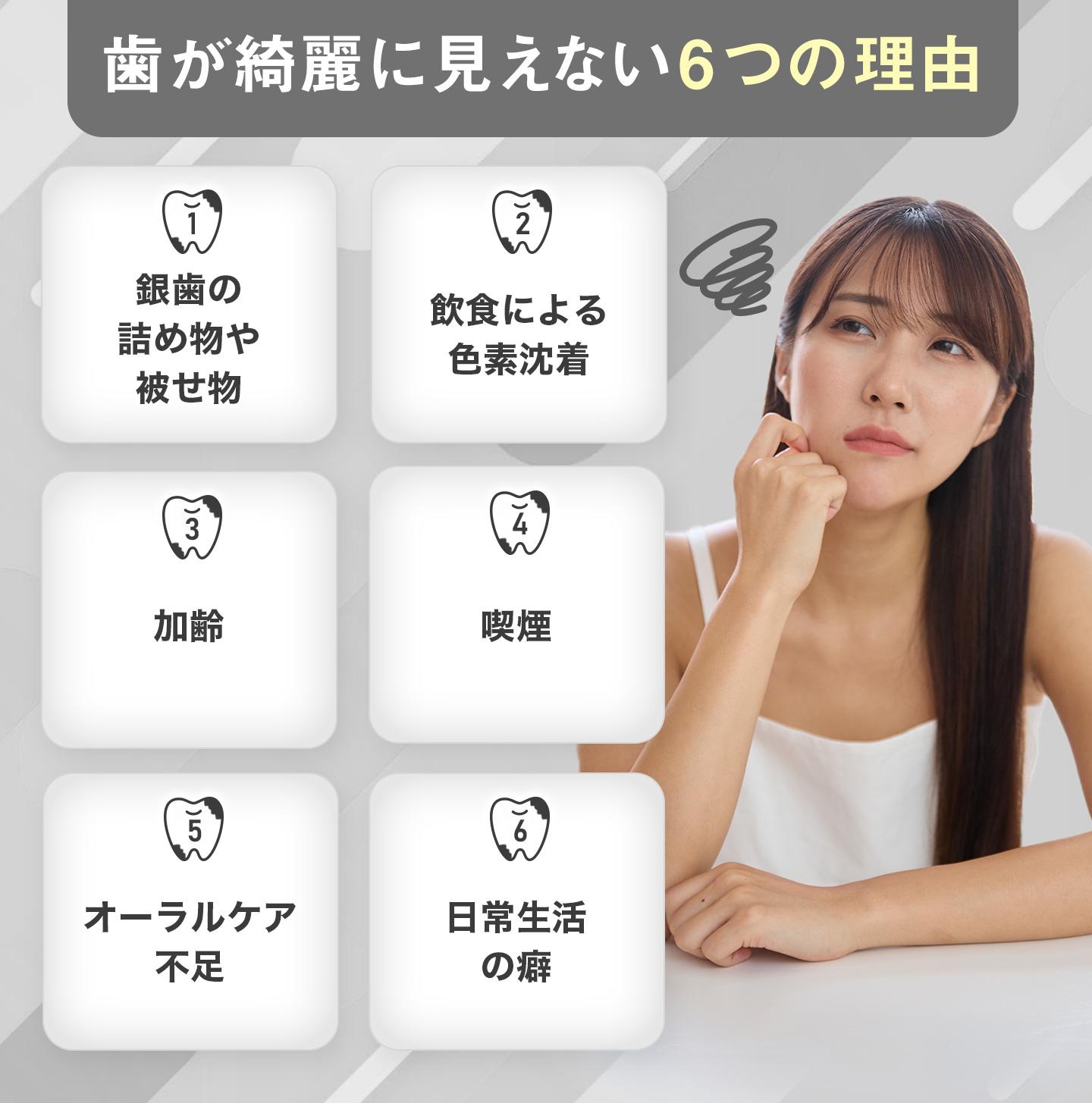 綺麗な歯に見えない6つの理由