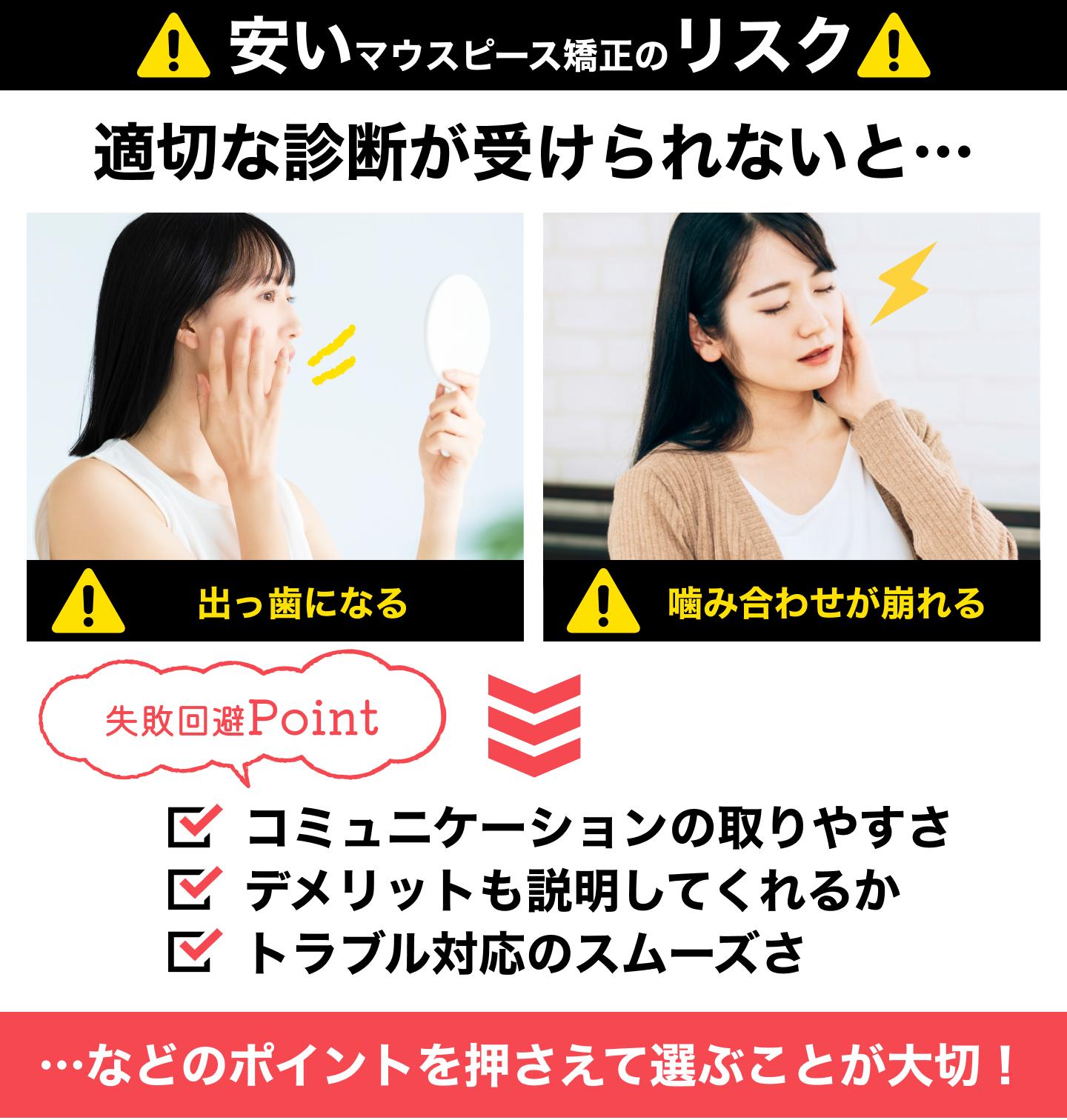 安いマウスピース矯正のリスク