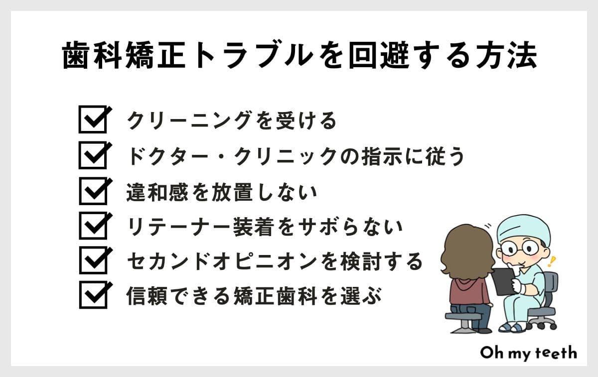 歯科矯正トラブルを回避する方法